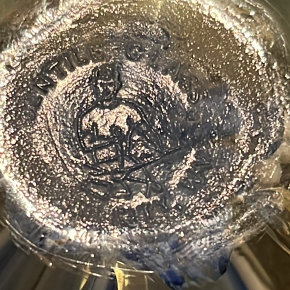 Signed Art Glass Paperweight Blue Flowers John Gentile Glass,  Star City WV - Picture 8 of 11